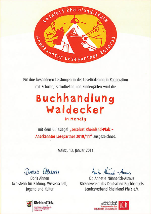 Gütesiegel Rheinland Pfalz 2010/2011