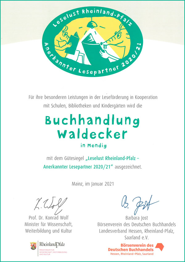 Gütesiegel Rheinland Pfalz 2020/ 2021